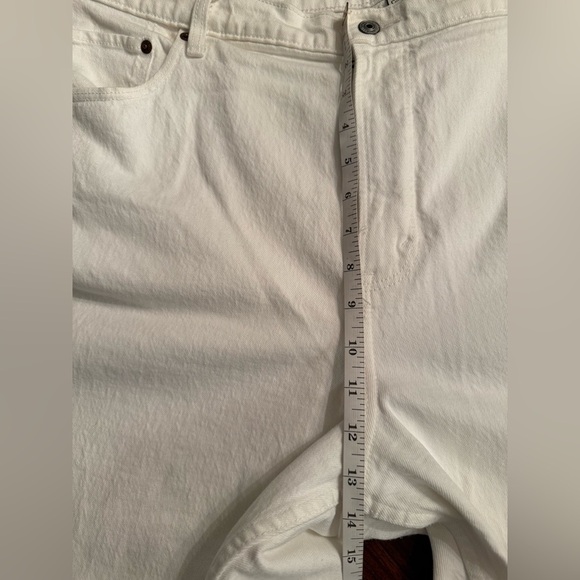 ABERCROMBIE and FITCH Jeans Women 34/18R 90s Straight High Rise Curve Love White - Picture 9 of 10